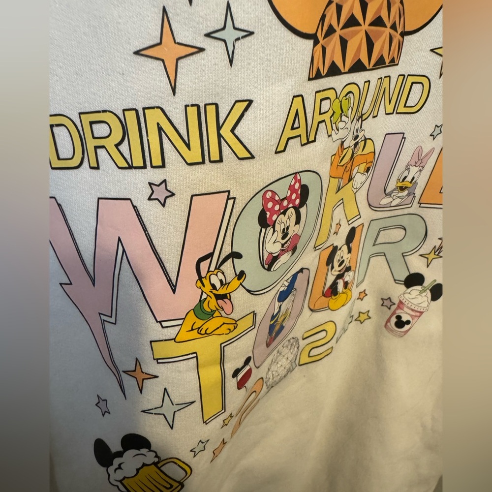 Epcot drinking around the world sweatshirt pullover size med unisex - Picture 3 of 4